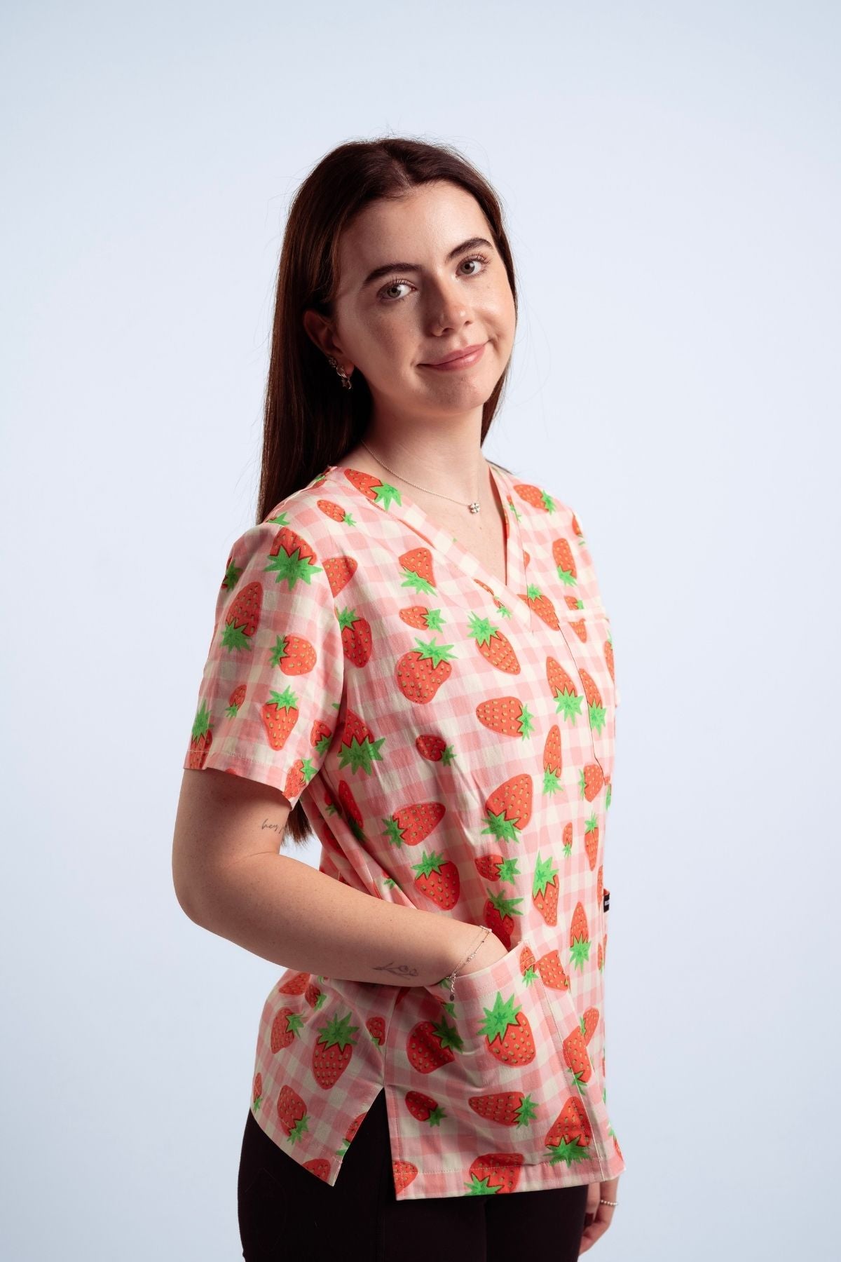 Strawberry Fields Scrub Top