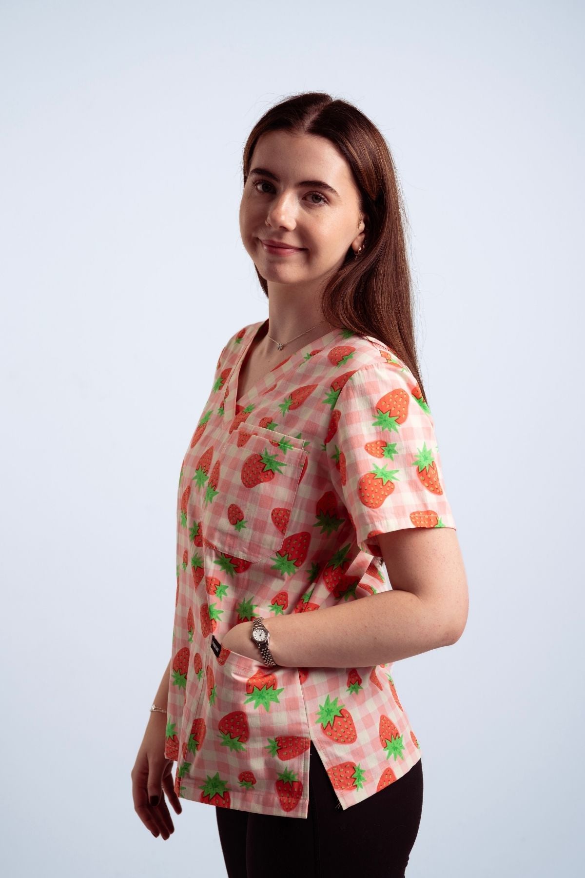Strawberry Fields Scrub Top
